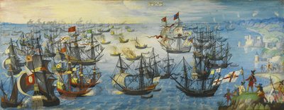 Hiszpańska Armada u południowych wybrzeży Anglii, 1588 autorstwa Unbekannt