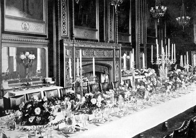 The Speakers State Dining Room, Izba Gmin, Westminster, Londyn, ok. 1905 r autorstwa Unbekannt