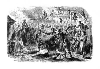 Zamieszki na znaczki w Nowym Jorku, c1765, 1872 autorstwa Unbekannt