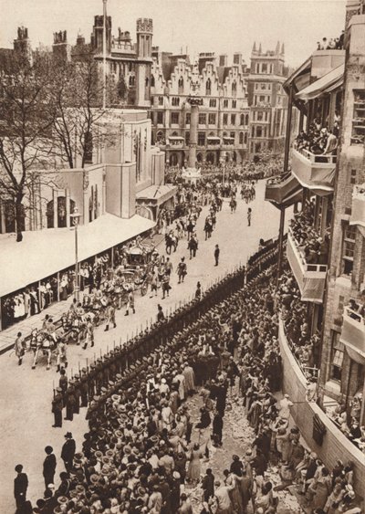 Trener stanowy opuszcza Opactwo Westminsterskie po koronacji króla Jerzego VI w 1937 r. autorstwa Unbekannt