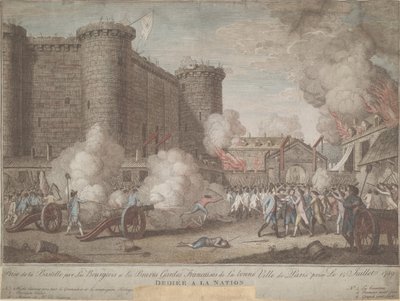 Szturm na Bastylię 14 lipca 1789, 1789 autorstwa Unbekannt