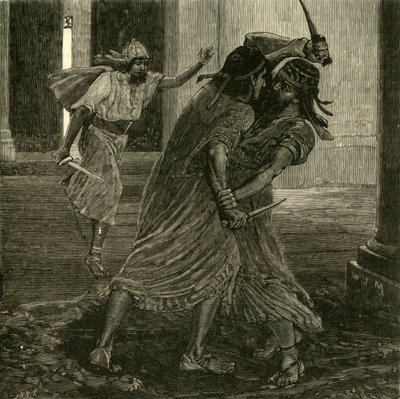 Walka między Gomates a Gobryas, 1890. autorstwa Unbekannt