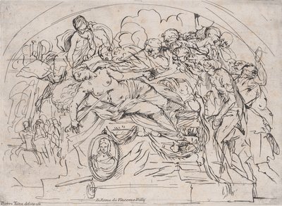 Samobójstwo Dydony, 1650-1700. autorstwa Unbekannt