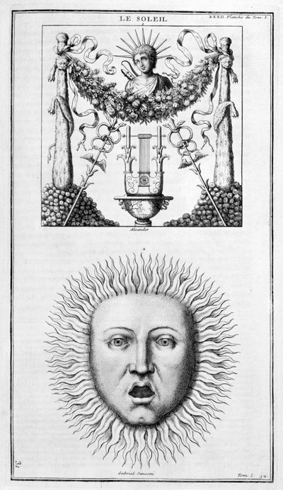 Słońce, 1757 autorstwa Unbekannt