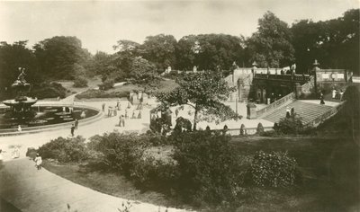 Taras i fontanna, Central Park, Nowy Jork autorstwa Unbekannt