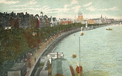 Nabrzeże Tamizy, Londyn, ok. 1915. autorstwa Unbekannt
