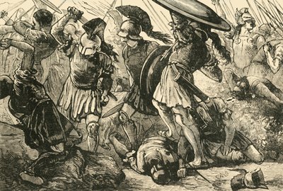 Tebańczycy i Macedończycy w Cheronei, 1890. autorstwa Unbekannt