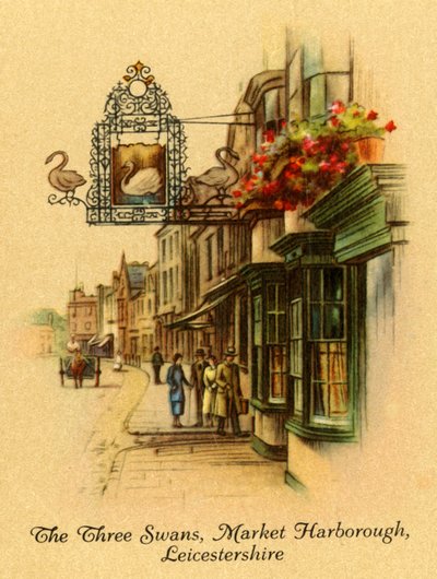 Trzy łabędzie, Market Harborough, Leicestershire, 1939. autorstwa Unbekannt