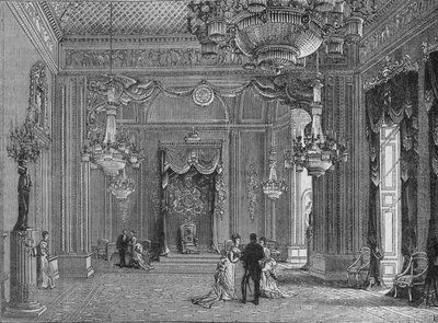 Sala tronowa, Pałac Buckingham, Westminster, Londyn, c1875 1878 autorstwa Unbekannt