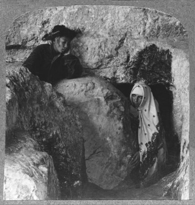 Grób Chrystusa z odsuniętym kamieniem, ok. 1900 autorstwa Unbekannt