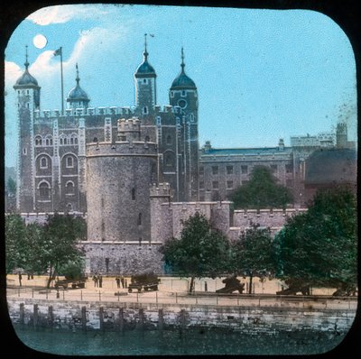 Tower of London nocą, koniec XIX lub początek XX wieku autorstwa Unbekannt