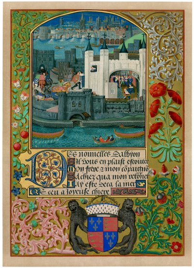 Tower of London z London Bridge, ok. 1500, ok. 1901 autorstwa Unbekannt