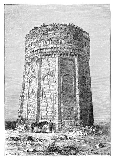 Wieża Meimandan, Persja Iran, 1895 autorstwa Unbekannt