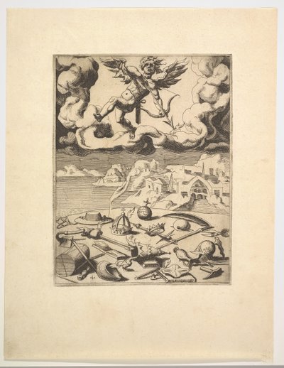 Triumf miłości z Triumfów Petrarki, ca. 1548-49. autorstwa Unbekannt