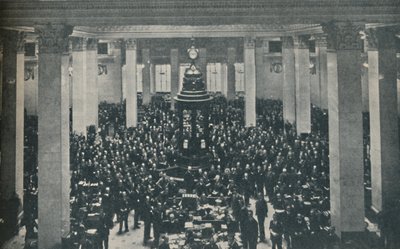 The Underwriting Room w Lloyds, z mównicą w centrum, 1936 autorstwa Unbekannt
