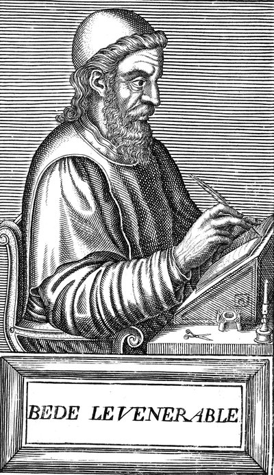 Beda Czcigodny c673-735, teolog anglosaski, uczony i historyk, c1584 autorstwa Unbekannt
