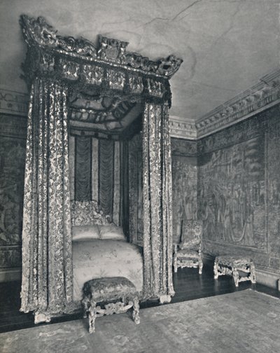 Ambasadorzy Wenecji Rom w Knole. Łóżko wykonane dla Jakuba I, Krzesło i Stołki z autorstwa Unbekannt