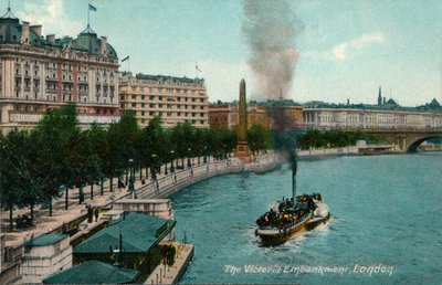 Victoria Embankment, Londyn, 1907, c1900-1930 autorstwa Unbekannt