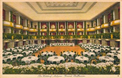 Waldorf Astoria, Wielka Sala Balowa, ok. 1930 autorstwa Unbekannt