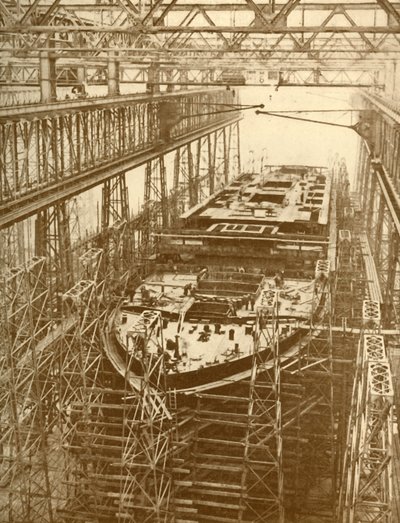 Dorycki liniowiec White Star w budowie, ok. 1930. autorstwa Unbekannt