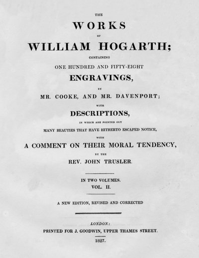 Dzieła Williama Hogartha, tom II, 1827. autorstwa Unbekannt