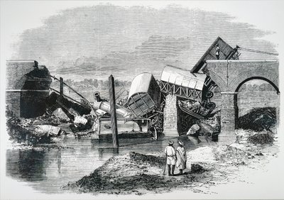 Następstwa poważnego wypadku kolejowego. autorstwa Unbekannt