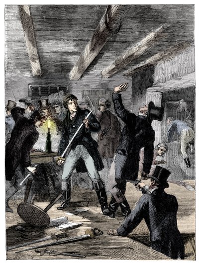 Aresztowanie spiskowców z ulicy Cato, 1820 c1895 autorstwa Unbekannt