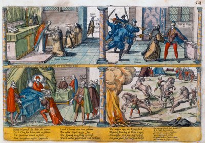 Zabójstwo Henryka III Francji, 1589 autorstwa Unbekannt