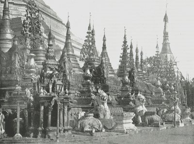Podstawa Wielkiej Pagody, Rangun, Birma, 1895. autorstwa Unbekannt
