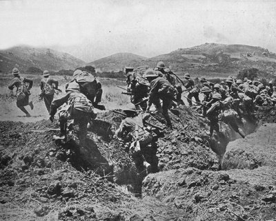 Początek ofensywy na pozycje tureckie, 1915 autorstwa Unbekannt