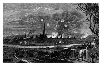 Bombardowanie Strasburga we Francji, 1875 r autorstwa Unbekannt