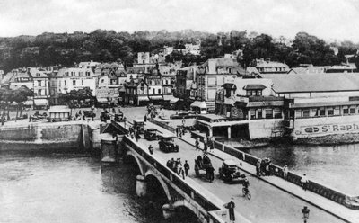 Most na rzece Touques, Trouville, Francja, ok. 1920 autorstwa Unbekannt