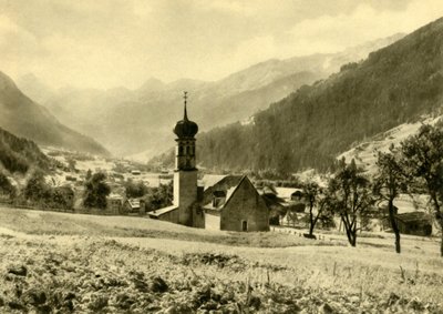 Kościół św. Mikołaja w Gortipohl, Austria, c1935. autorstwa Unbekannt