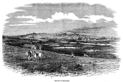 Miasto Melbourne, Australia, 1855 r. autorstwa Unbekannt