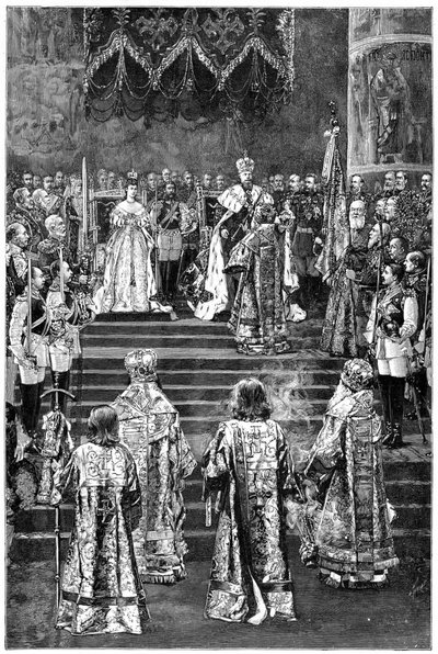 Koronacja cesarza Aleksandra III i cesarzowej Marii Fiodorownej, 1883, koniec XIX wieku autorstwa Unbekannt