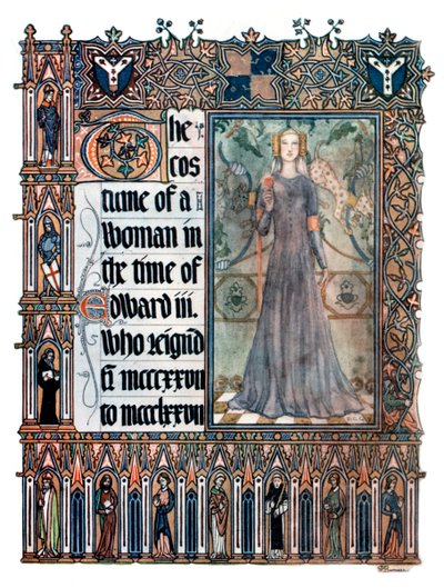 Strój kobiety za panowania Edwarda III, 1909 autorstwa Unbekannt