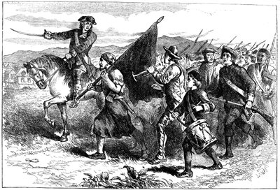 Tłum w Springfield z czarną flagą, c1776-1781 c1880 autorstwa Unbekannt