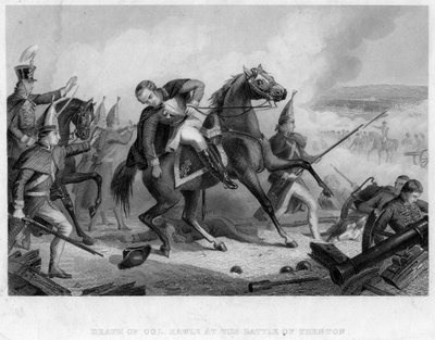 Śmierć pułkownika Rawle w bitwie pod Trenton, 1776 autorstwa Unbekannt