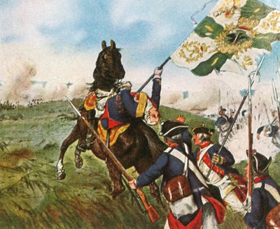 Śmierć Schwerina w Pradze, 6 maja 1757, 1936. autorstwa Unbekannt