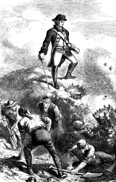 Obrona Breeds Hill, Prescott w reducie, 1775 c1880 autorstwa Unbekannt