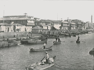 Wejście do Kanału Sueskiego w Port Said, Egipt, 1895. autorstwa Unbekannt
