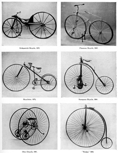 Ewolucja roweru, XIX wiek, ok. 1920 autorstwa Unbekannt