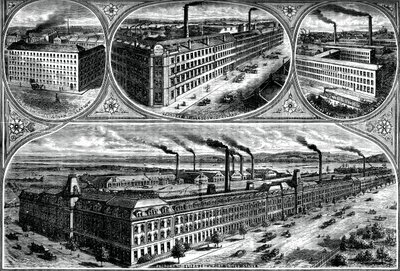Fabryki Singer Manufacturing Company, ok. 1880 r. autorstwa Unbekannt
