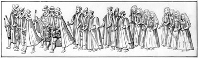Wierni poddani, którzy prowadzili procesję na pogrzebie Elżbiety, 1603 1901 autorstwa Unbekannt