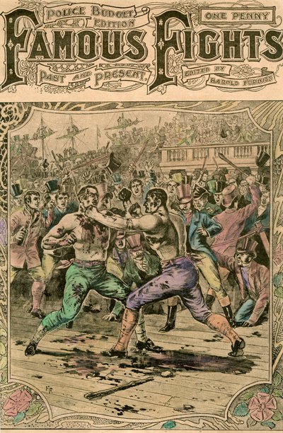 Pierwsza walka Toma Springa z Jackiem Langanem, 1824, koniec XIX lub początek XX wieku autorstwa Unbekannt