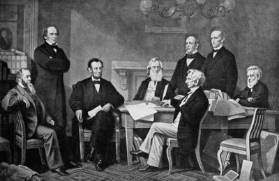 Pierwsze czytanie proklamacji emancypacji, 1863, ok. 1920 autorstwa Unbekannt