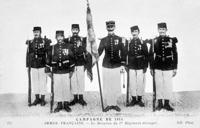 Flaga 1 Pułku Legii Cudzoziemskiej, 1914 autorstwa Unbekannt