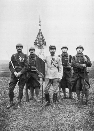 Flaga Regiment de Marche, francuskiej Legii Cudzoziemskiej, c1914-1918 autorstwa Unbekannt