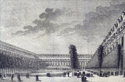 Ogrody Palais Royal w Paryżu. autorstwa Unbekannt