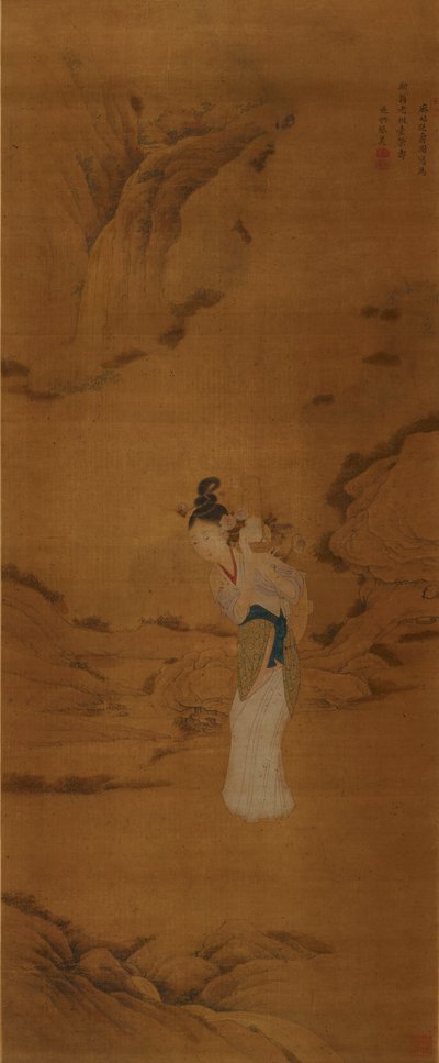 Bogini Magu z koszem kwiatów, dynastia Qing 1645-1911 autorstwa Unbekannt